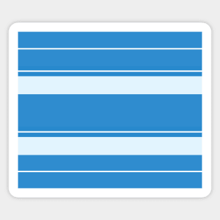 Strips - blue and white. Sticker